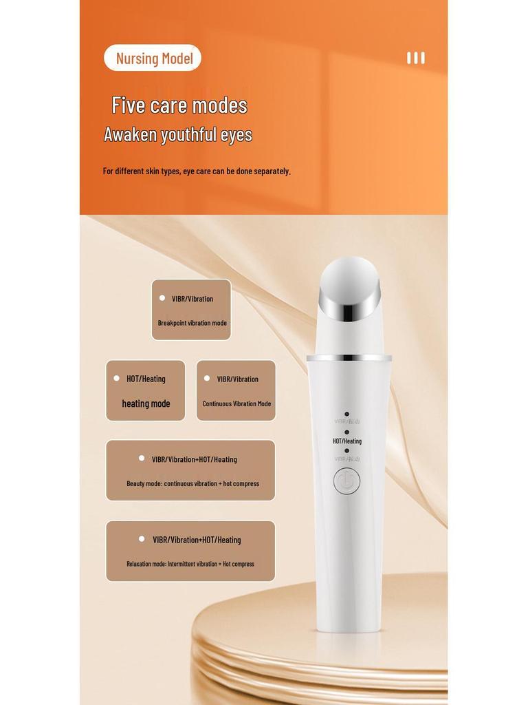 42°C Thermal Eye Massager with Vibration for Beauty and Eye Cream Absorption