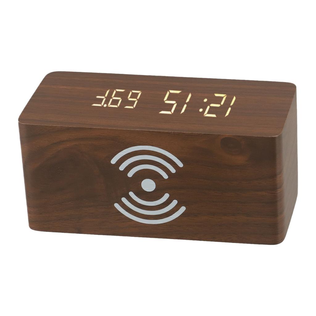 Office Decor Clock Temp Wireless Charging 4 AAA Batteries