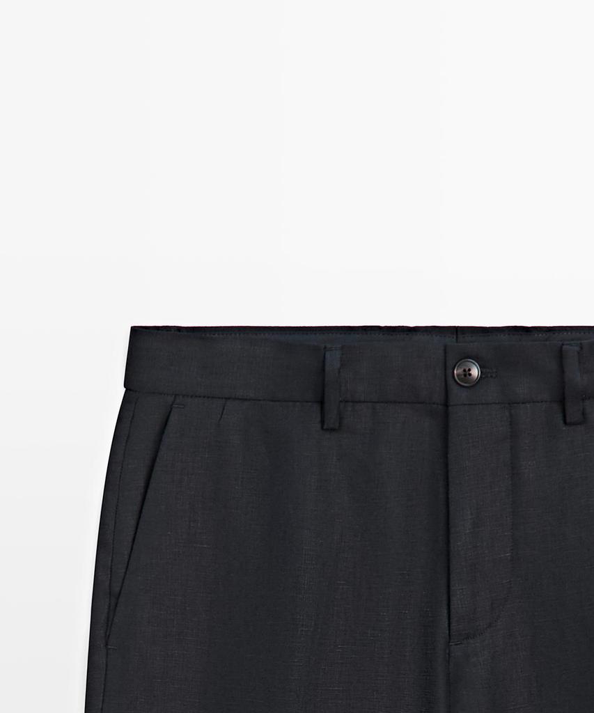 Masimodutti Linen Suit Pants