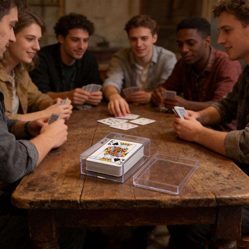 Clear Playing Cards Holder Boxes Playing Card Storage Travel Tarot Game Cards Case Decorative Poker Deck Card Container