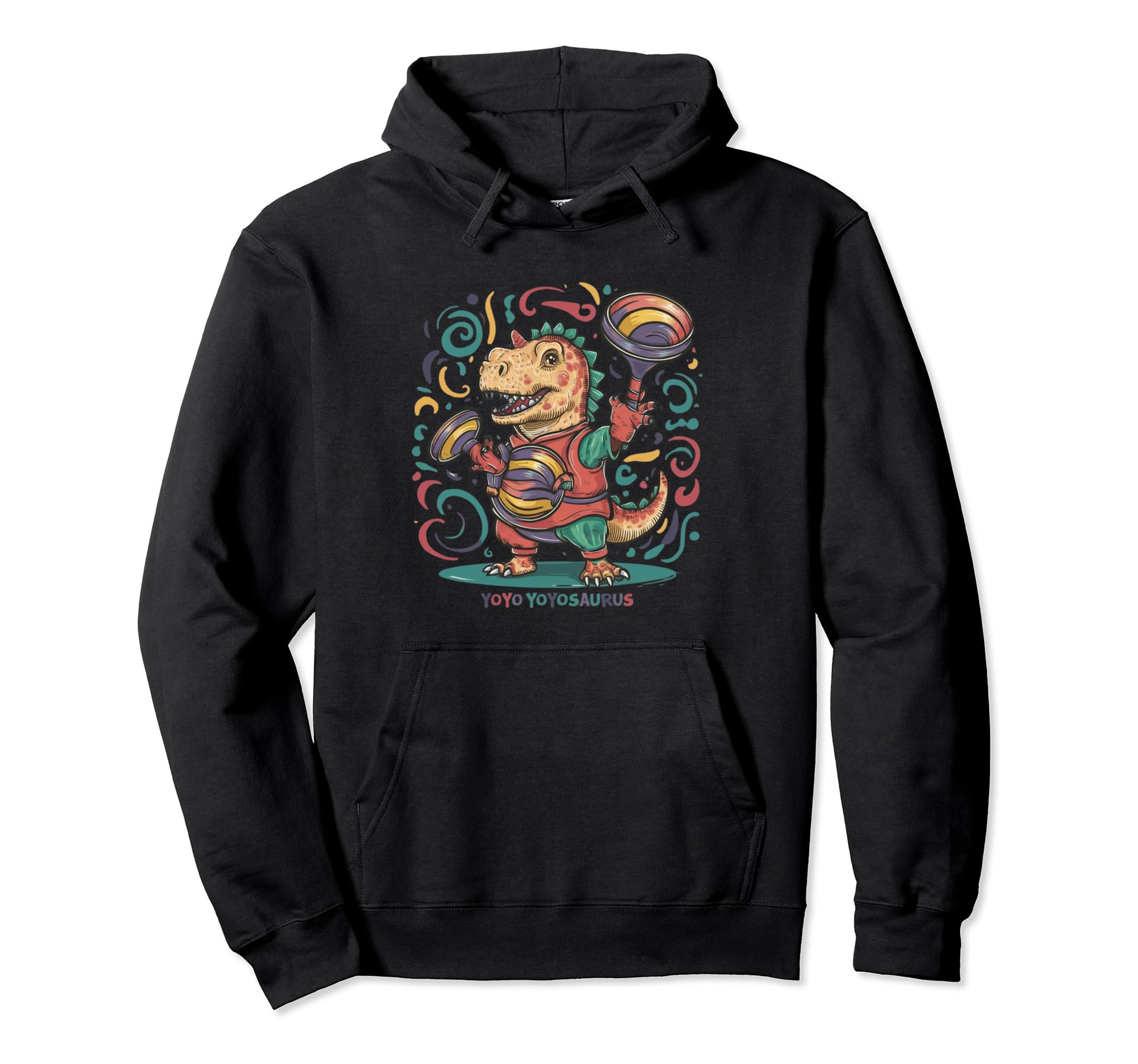 

Yoyosaurus Funny Yoyo Dinosaur Yoyoyosaurus Hoodie чёрный