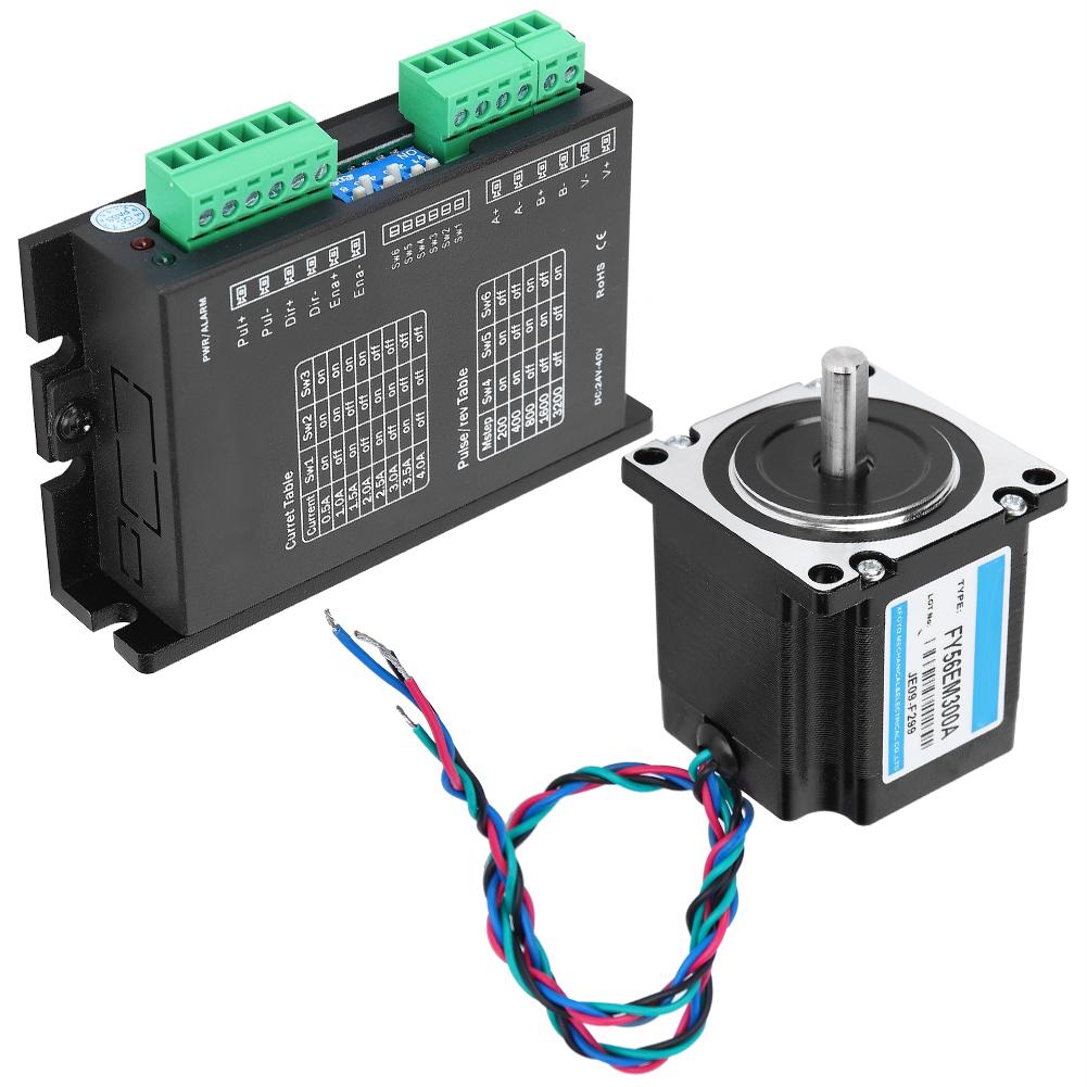 24V 3A Nema 23 2 Phase Stepper Motor with Driver 1NM 1.8 Degrees  Industrial Control Stepping Motor