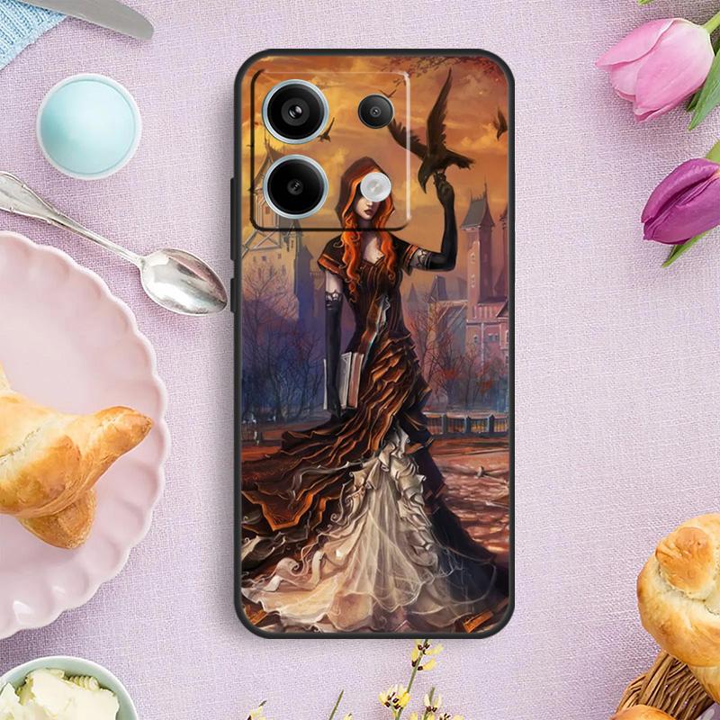 Coque Horreur Sorcière Lune Halloween Pour Xiaomi Redmi Note 14 10 11 12 13 15 Pro Plus Coque Pour Redmi 15 15C 13C 12C 10C 14C
