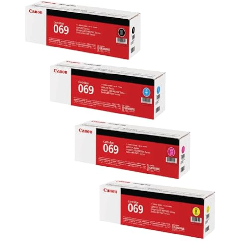 [Genuine Product 4 Color Set] Canon Toner Cartridge CRG-069 BK/C/M/Y (Black/Cyan/Magenta/Yellow) ...