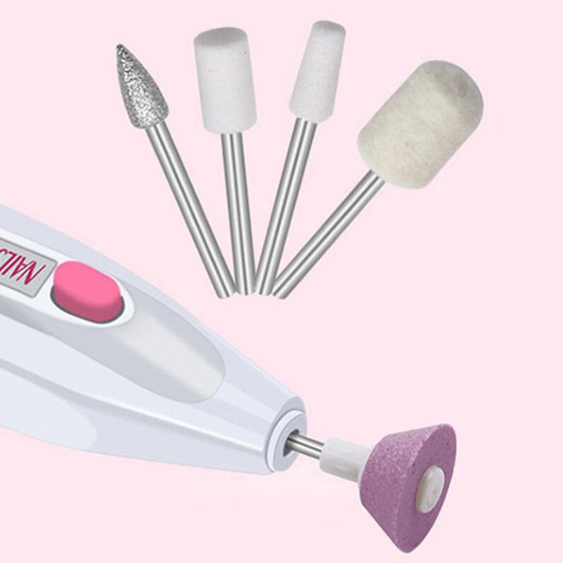 5 Pieces 2.3mm Shank Nail Tools Polishing Head Mounted Points Ceramic Grinding Heads Wood Foot Care for Nail Abrasive Drill Bit