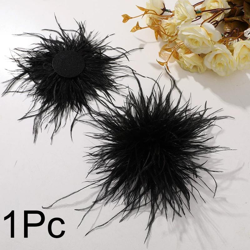 

1Pc Jewelry Decor Fashion Bridal Hairband Exquisite Ostrich Feather DIY Clothing Accessories Feather Headwear