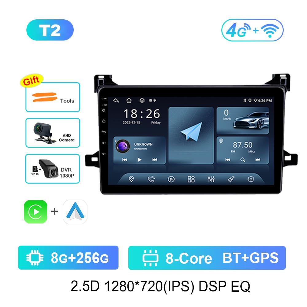 Android Auto Car Radio Multimedia Player 9 Inch for Toyota Prius XW50 2015 - 2020 WiFi GPS Navigation 4G Split Screen Head Unit