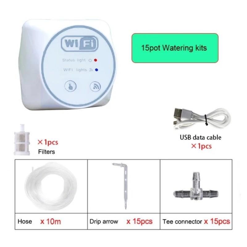 WiFi Smart Garden Irrigation Controller Plant Automatic Drip Irrigation System Remote Phone Control Watering Timer Device Set