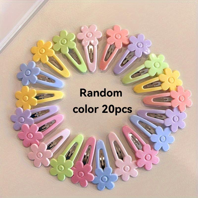

20pcs Flower Bowknot Hair Clips Y2K Girls Candy Color Barrettes BB Hairpins Hair Accessories,Perfect For Gifts,Photography Props