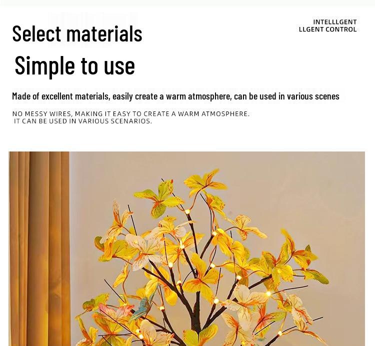 Farbige LED-Birkenbaumlichter: Dekorative Innenlampe