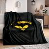 1pc Batman Symbol Flannel Throw Blanket Lightweight Soft Warm All Season Blanket for Sofa, Bed, Travel, Camping L1024189