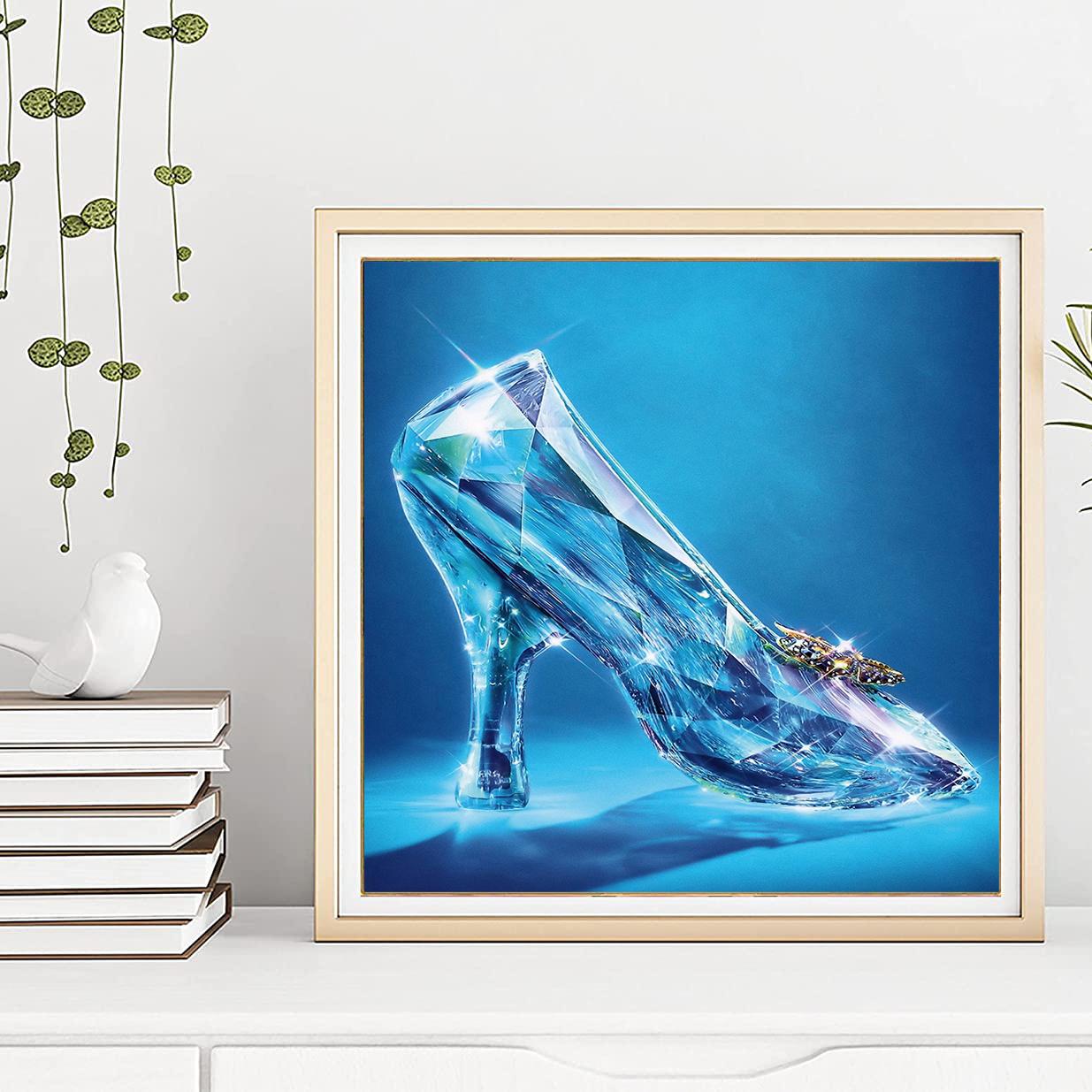 

5D Diy Алмазная картина Стеклянные тапочки Алмазная вышивка Полный набор аниме Наборы для вышивки крестом Домашний декор Подарок ручной работы Round 30x30cm