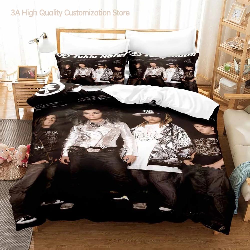 Tokio Hotel Bedding Set Single Twin Full Queen King Size Bed Set Adult Boys Bedroom Duvetcover Sets 3D Anime Bed Sheet Set