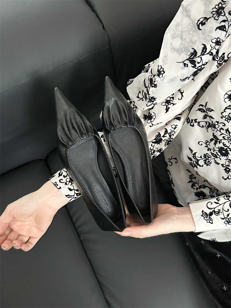 

Bailamos Woman Flats Low Heels Dress Rome Fabric Slides Rubber Shoes Woman Flats Low Heels Dress Shoes Ballet Flats Mujer 39