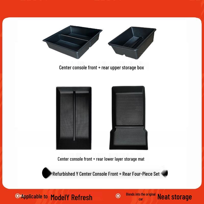 Tesla Model Y Mittelkonsolen-Aufbewahrungsbox - Aufgearbeitetes Innenraumzubehör