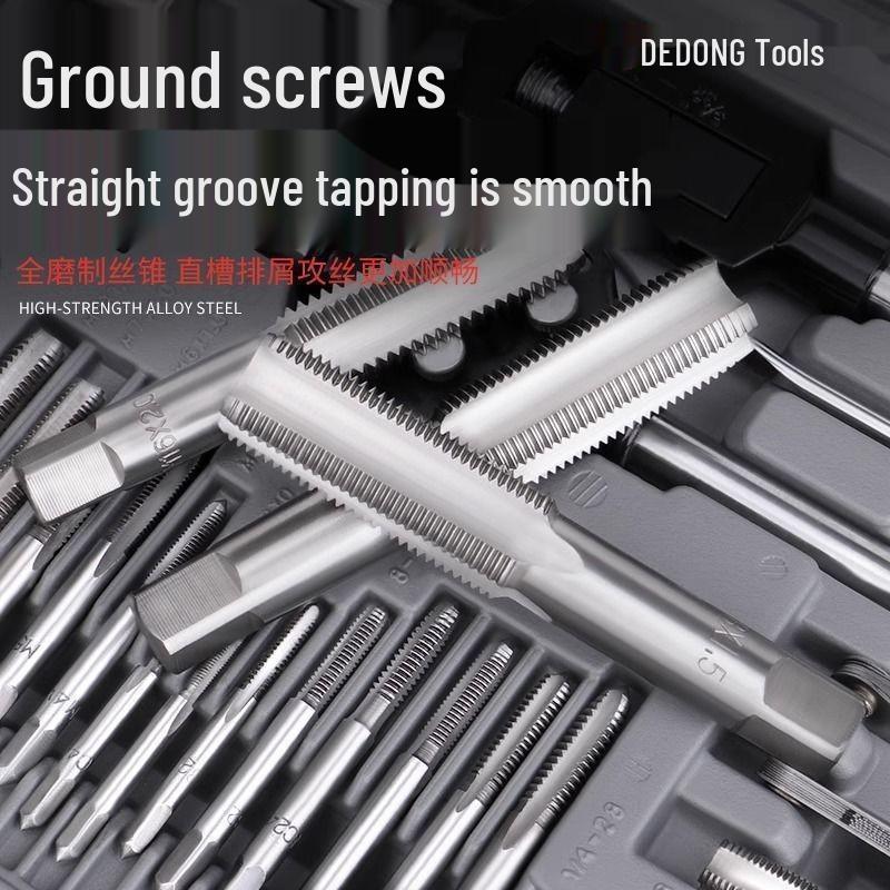 Handgewindebohrer- & Schneideisen-Satz für Innengewinde mit Bohrer- & Schraubenschlüsselwerkzeugen