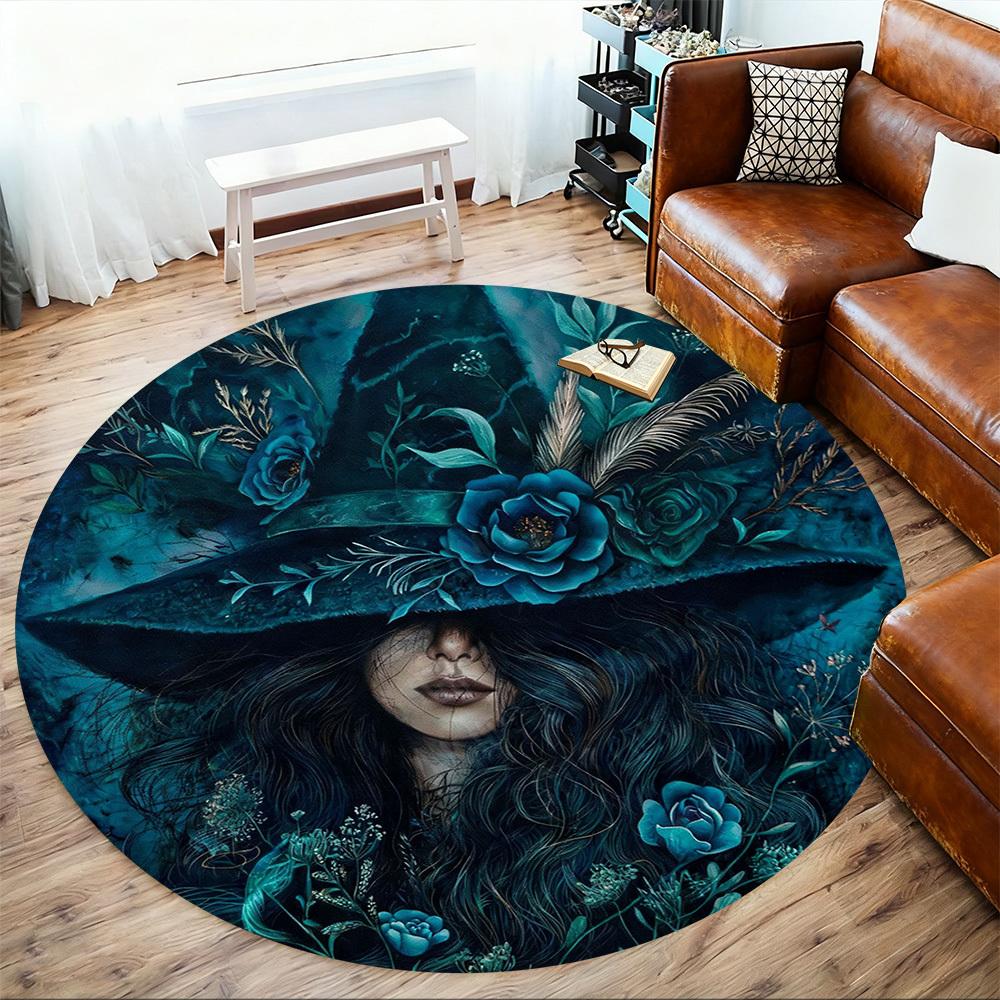 1PC witchcraft magic Office Round Area Rug, Under Office Chairs Bedroom Living Room Home Decor, Carpet for Office -1110010