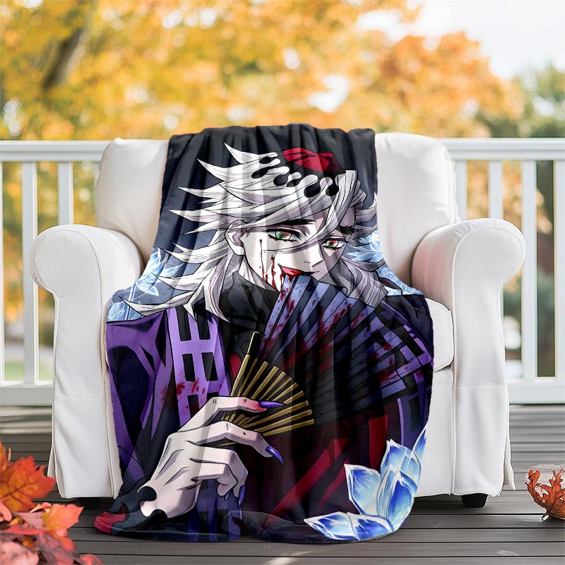 1pc douma2 Theme Blanket - Digital Print, Polyester, Cozy for All Seasons, Perfect for Outdoor, and Travel