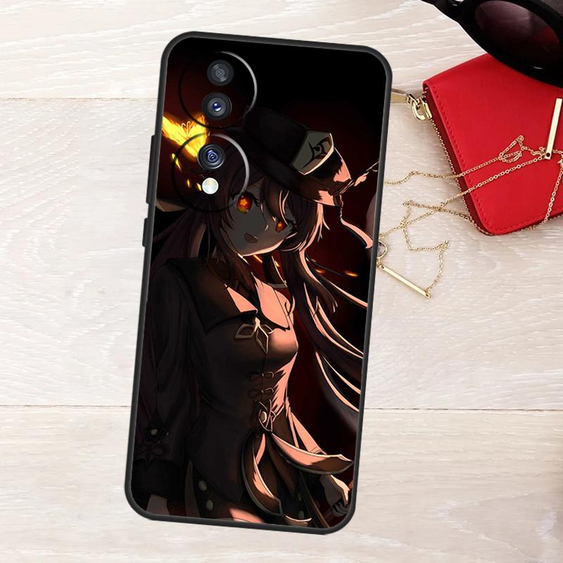 Hu Tao Genshin Impact Case For Honor X8a X9a X6a X7a X6 X7 X8 X9 X8b X9b Honor 90 Lite 70 50 Magic 5 6 Pro Cover