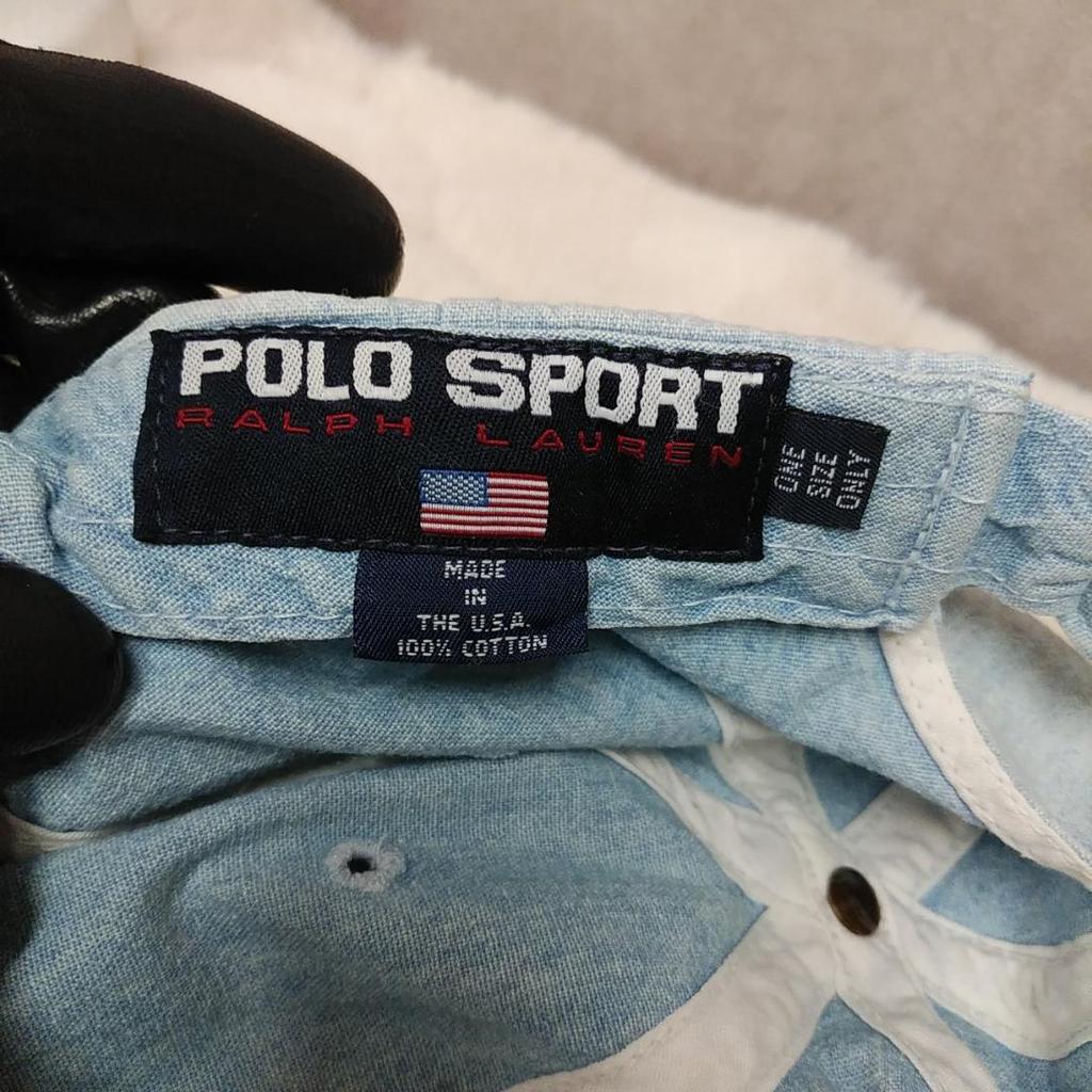Used POLO SPORT Cap Hat Ralph Lauren Made in USA 90s Reasonable