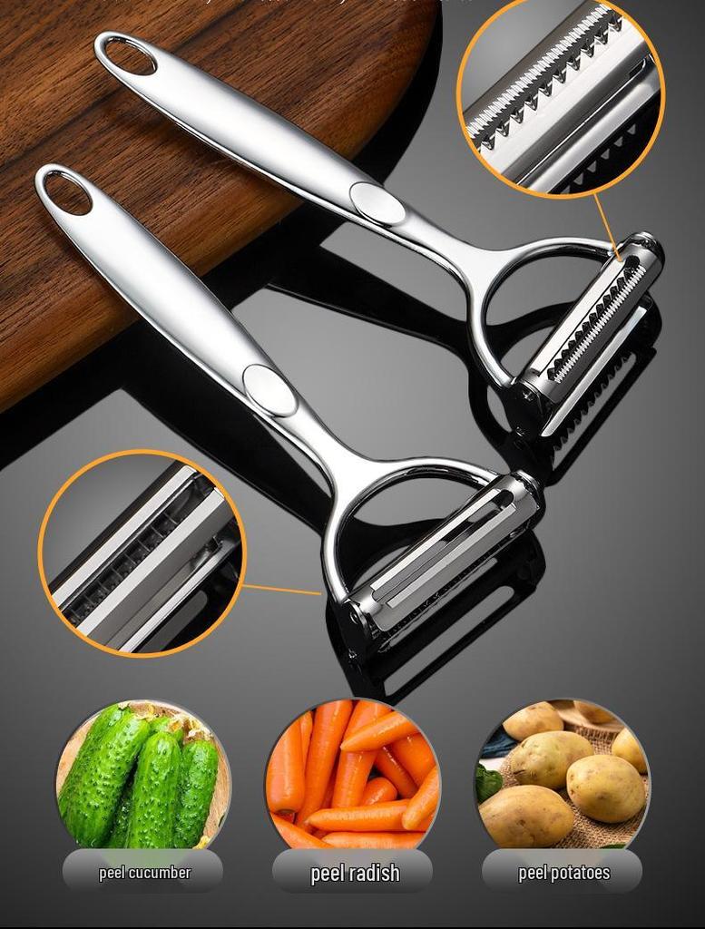 Zinc Alloy Multi-Functional Veggie & Fruit Peeler, Melon Grater, Potato Shredder