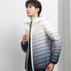 Tri-polar Men's Lightweight Gradient Hooded Short Down Jacket TP9128