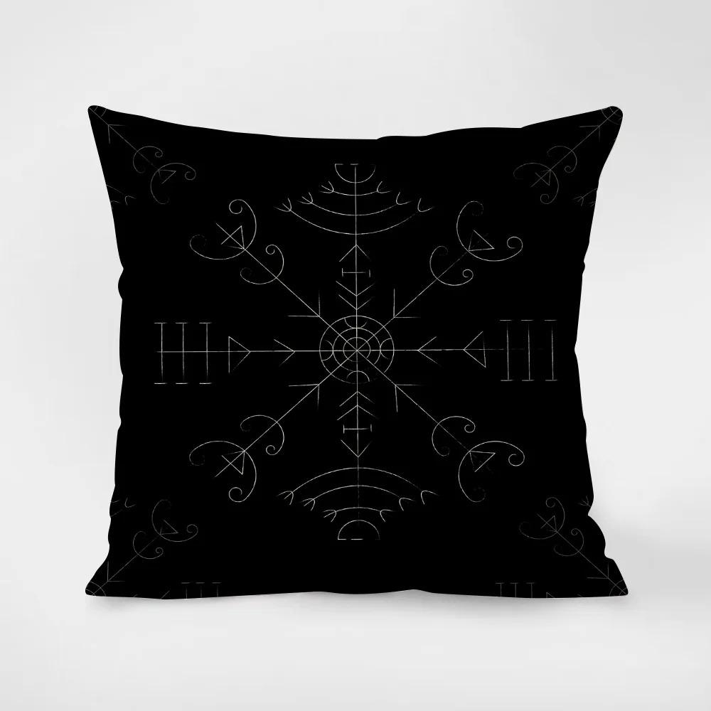 Retro Magic Circle Print Pillowcase Interior Decoration Office Living Room Home Pillowcase