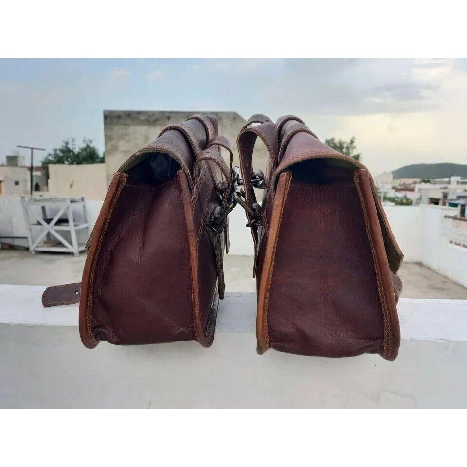 Ziegenleder Motorrad Satteltaschen Satteltasche Gepäcktasche für Sportster Neu