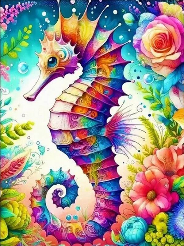 Diamond Painting New Collection 2024 Sea Horse Diy Full Square Round Drill Rhinestone Embroidery Starfish Shells Mosaic Cross Stitch Kits