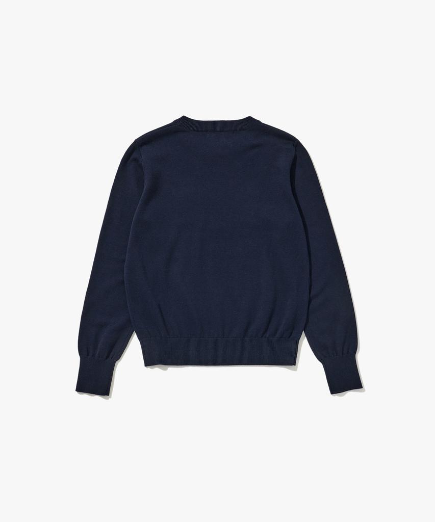 PLAC WOMEN Classic Jacquard Logo Knit Navy