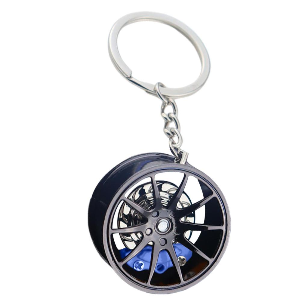 Wheel Hub Metal Keychain, Wheel Hub Keychain, Auto Parts Car Keychain, Creative Auto Parts