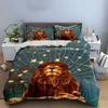 Lion King Art Decor Set Soft Comfortable Duvet Cover Bedding Set Included 1*Duvet Cover & 2*Pillowcases, Gift