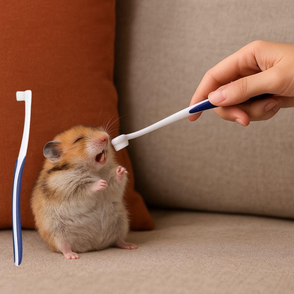 Wide Head Pet Toothbrush Long Handle Oral Cleaning Brush Soft Animal Toothbrush Pet Care