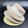 High-end Sunscreen UV French Panama Flat Top Straw Hat Women's Summer Seaside Vacation Retro Top Hat Sun Hat
