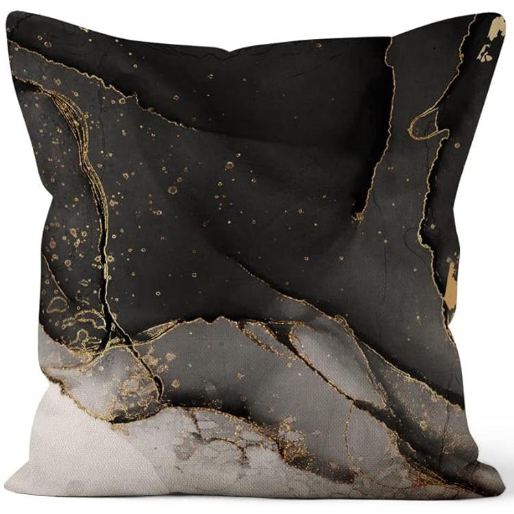 Heimdeko Modern Geometrisch Tinte und Gold Kissenhüllen Muster Kissenbezug Geeignet für Sofa Schlafzimmer Auto Kissenbezug