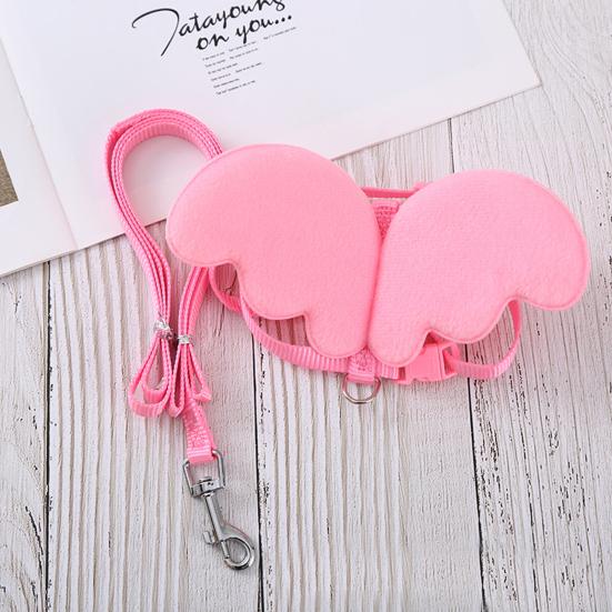 Wing Design Duck Harness Flexible Buckle Solid Color Long Rope Duck Harness for Animal