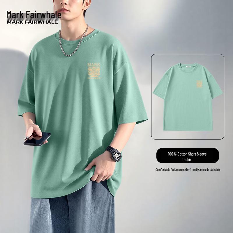 MARK FAIRWHALE Men s Golden Lion Head Cotton T-Shirt 5XL 2190₽