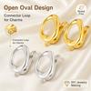1 Pair Irregular Oval Hoop Earrings Nickel Free Oval Earrings New Jewelry Making  Daily Wear