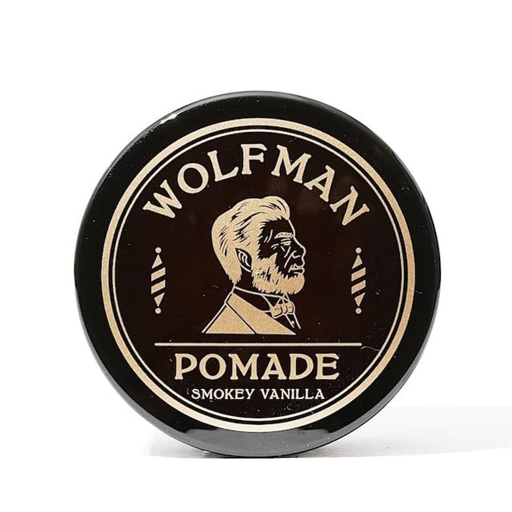 WOLFMAN Smoky Vanilla Water-Based Pomade 120g Strong Shine & Hold
