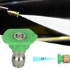 1pcs 1/4" Quick Connect Garden High Pressure Washer Spray Nozzle 0 15 25 40 65 Degree Watering Soap Nozzle Tip Garden Cleaning