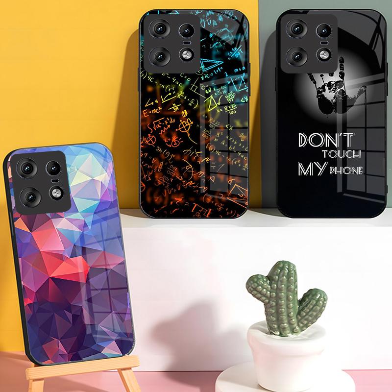 Luxury Tempered Glass Case For Motorola Edge 50 Pro Neo Fusion Ultra Phone Cover S50 X50 Ultra 5G Full Protective Shell Fundas