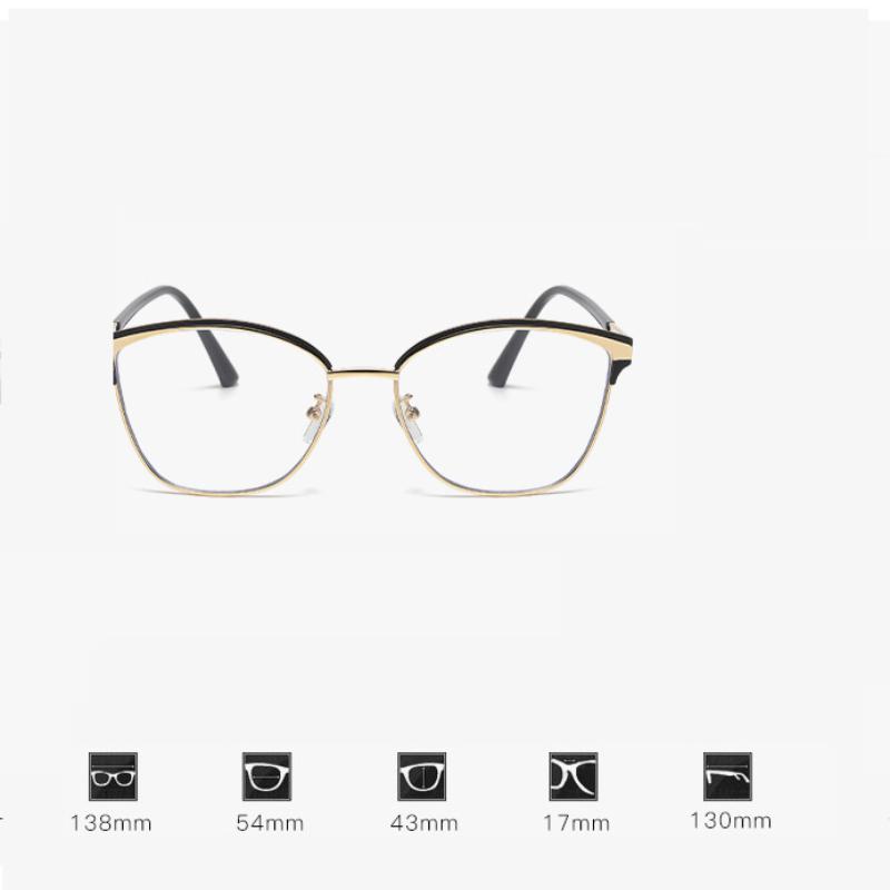 Mode Kattöga Fotokromiska Solglasögon Unisex Glasögon med Färgskiftande Glas Damer Anti Blått Ljus