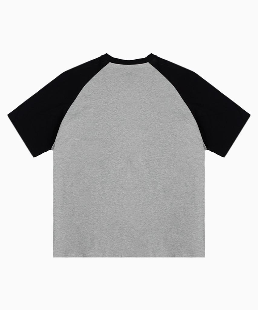 SAINTPAIN Sp Fallen Angels Heavyweight Raglan Short Sleeve Tee Melange Grey