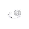 Diamond 18K White Gold Rings Unisex Silver JRDV95196_0000