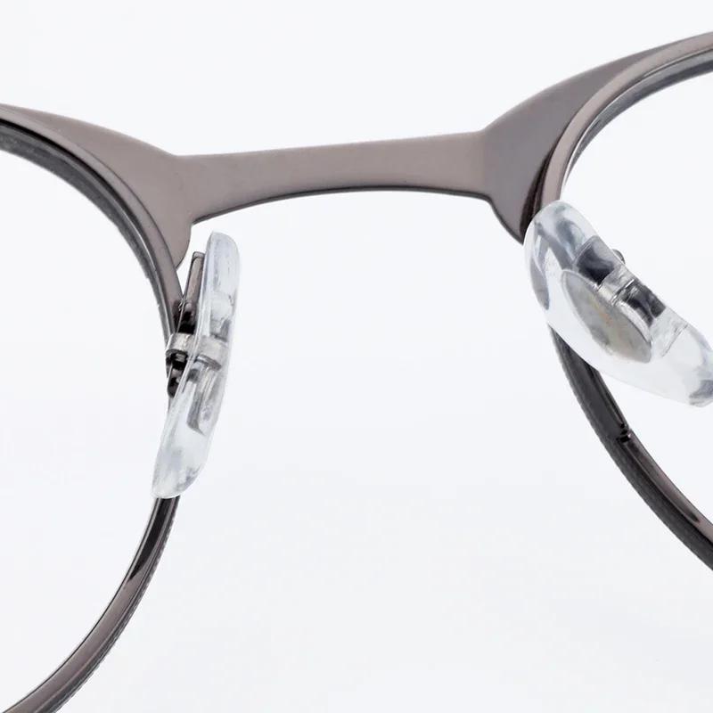 New Arrival Frame Men's Fashion Eyeglasses Male's Myopia Big Eye Glasses Striped Stainless Steel Eyewear