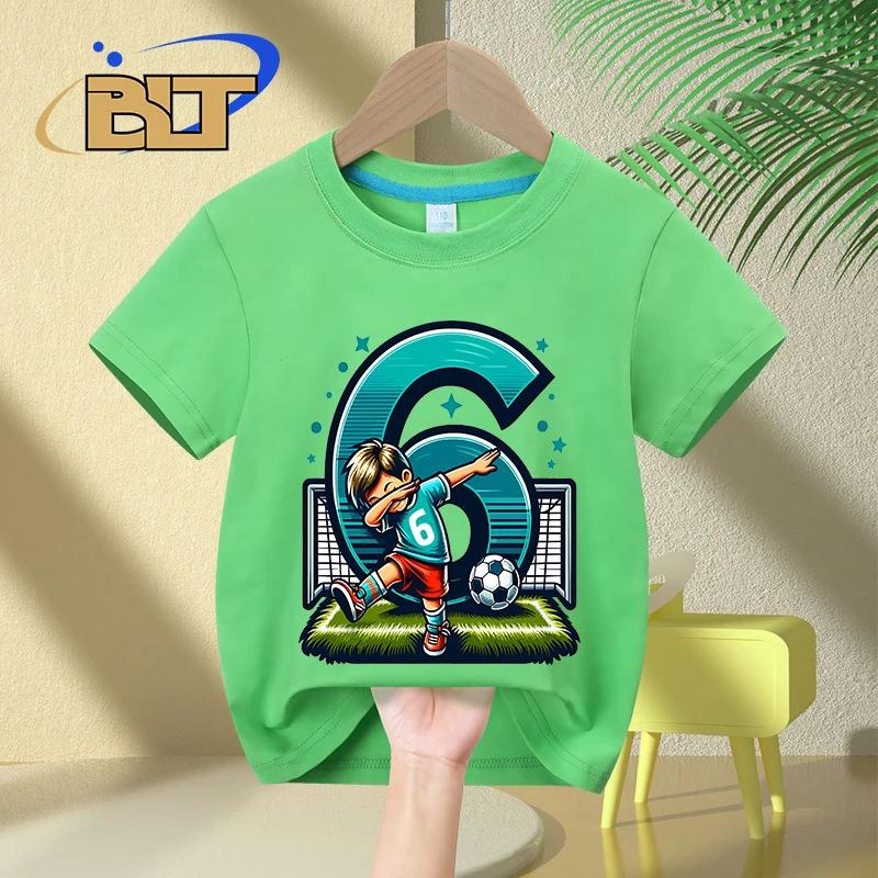 6yearold boy birthday Tshirt summer cotton shortsleeved kids top birthday gift