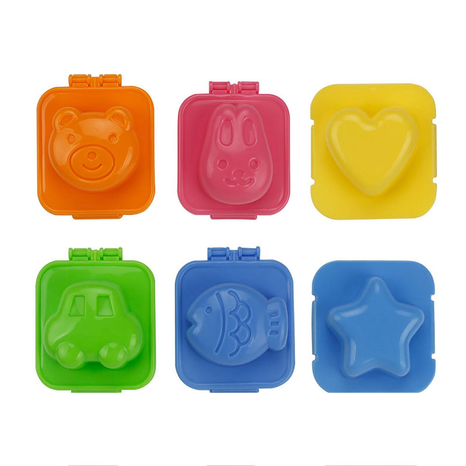

6 Pcs Cartoon Rice Ball Tools, Bento Accessories, Various Cartoon Animals Sushi Maker Tools, Food Grade PP Plastic Tools, Kitchen Rice Tools Six-piece set#0