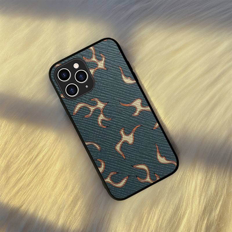 Artistic Flame Phone Case Hard Leather Case for iPhone 11 12 13 Mini Pro Max 8 7 Plus SE 2020 X XR XS Coque
