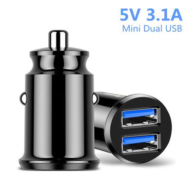 2PCS 3.1A Dual USB Car Charger Mini Charger Adapter For Switch GPS DVR Camera Tablet Car Phone Charger For Huawei Xiaomi iPhone