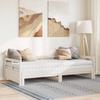 Pull Out Daybed with Mattresses 90x200 Cm Solid Pine Wood